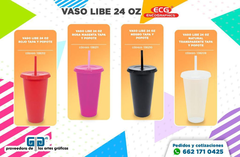 VASO LIBE 24 OZ MALVA TAPA Y POPOTE