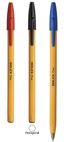 BOLIGRAFO PUNTO FINO, CON 3 PIEZAS, COLOR DE TINTA NEGRO, AZUL Y ROJO