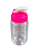 VASO PET 500 ML CON TAPA ROSA Y CONTRA TAPA BLANCA