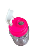 VASO PET 500 ML CON TAPA ROSA Y CONTRA TAPA BLANCA