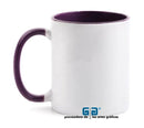 TAZA BLANCA 11 OZ PARA SUBLIMAR INTERIOR Y ASA EN VARIEDAD DE COLORES