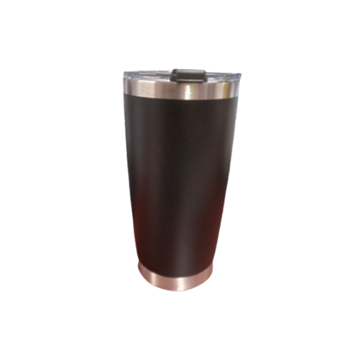 VASO ACERO INOXIDABLE 20 OZ NEGRO CON TAPA