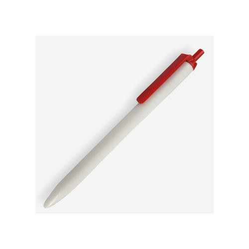 BOLIGRAFO (PLUMA) KLIK BLANCO CON TAPON ROJO