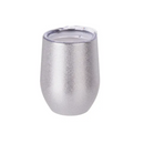 VASO VINERO GLITTER 350 ML PLATA PARA SUBLIMAR 12 OZ SUBLIMACION ENCOGRAPHICS