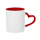TAZA BLANCA 11 OZ ASA CORAZON INTERIOR ROJO PARA SUBLIMAR 325 ML SUBLIMACION ENCOGRAPHICS