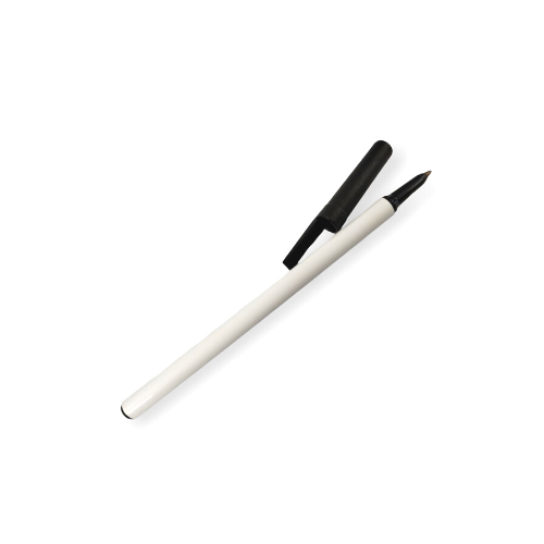 BOLIGRAFO (PLUMA) ECO BLANCO CON TAPON NEGRO