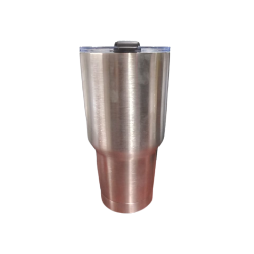 VASO ACERO INOXIDABLE 30 OZ PLATA ACERO TAPA SEGURIDAD