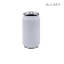 LATA DE ALUMINIO INOXIDABLE BLANCA DOBLE PARED CON POPOTE PARA SUBLIMAR 280 ML SUBLIMACION ENCOGRAPHICS