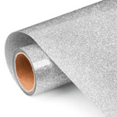 VINIL TEXTIL GLITTER  PLATA 50  CMS  X 1.0  MT.