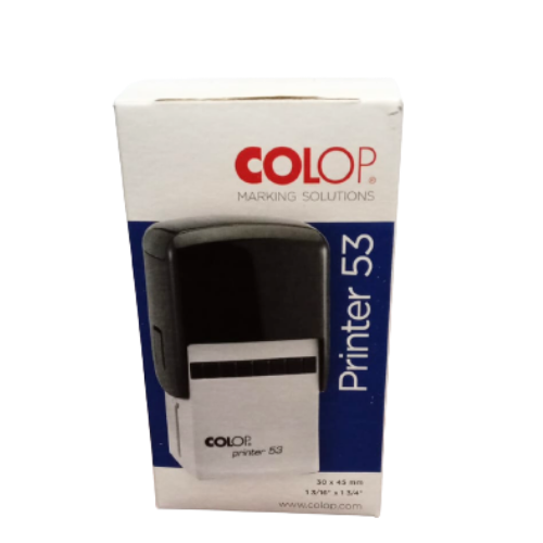 SELLO  COLOP	PRINTER 53	MEDIDA 30 X 45 MM	TINTA NEGRO AUTOENTINTABLE