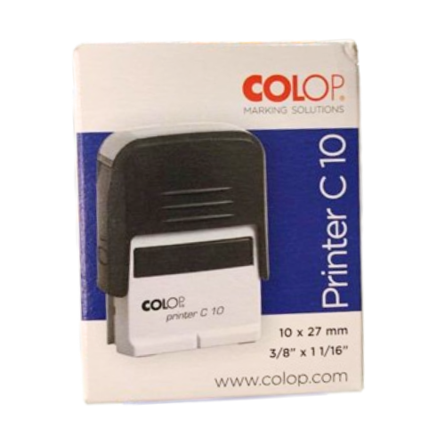 SELLO COLOP	C 10	 MEDIDA 10 X 27 MM TINTA	NEGRO	AUTOENTINTABLE