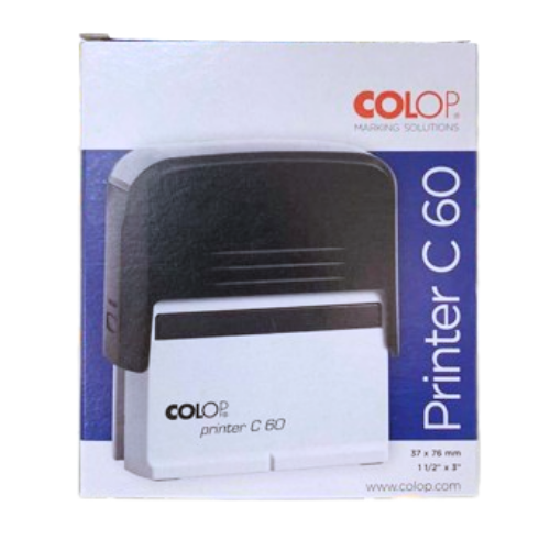 SELLO  COLOP	C 60	 MEDIDA 37 X 76 MM TINTA	NEGRO	AUTOENTINTABLE