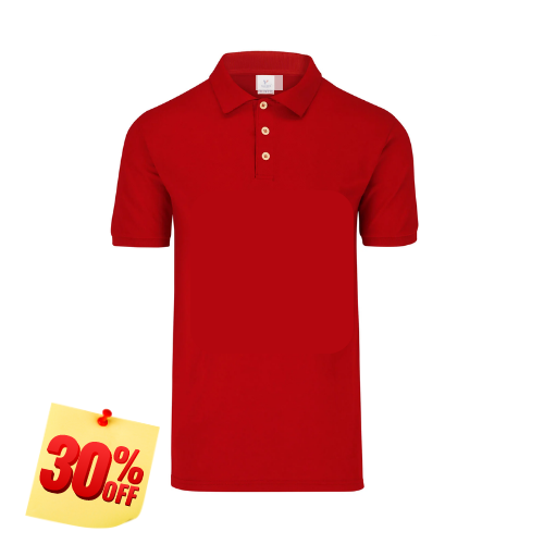 PLAYERA POLO 50% POLIESTER, 50% ALGODON/PREM 230GR HOMBRE ROJA TALLA L YTISPA