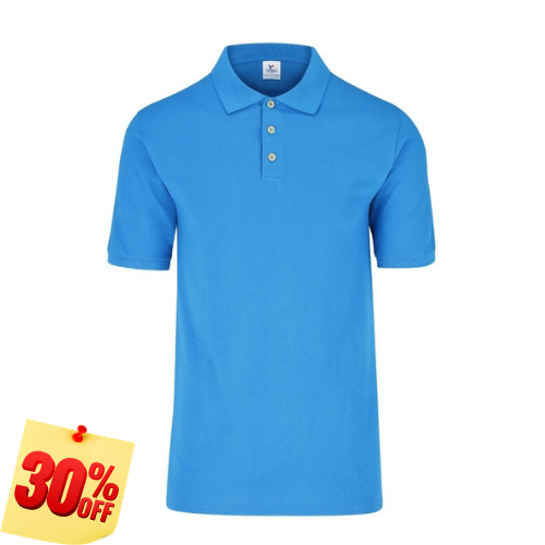 PLAYERA POLO 50% POLIESTER, 50% ALGODON/PREM 230GR MUJER AZUL TURQUESA TALLA L YTISPA