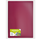 PASTA O CUBIERTA PARA ENGARGOLAR, ENCUADERNAR, EMPASTAR	ENCOPASTAS	COLOR 	ROJO TRANSPARENTE RAYADO	TAMAÑO	CARTA	CON 50 PIEZAS