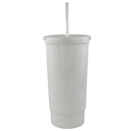 VASO BACHELOR 32 OZ BLANCO TAPA Y POPOTE