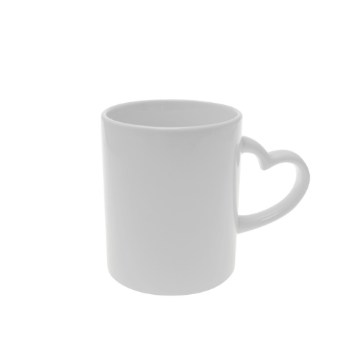 TAZA BLANCA ASA CORAZON 11OZ UNA PIEZA PARA SUBLIMAR 325 ML SUBLIMACION ENCOGRAPHICS