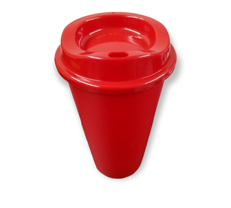 VASO CAFETERO STAR ROJO SOLIDO TAPA CAFETERA VASO DE 16 OZ