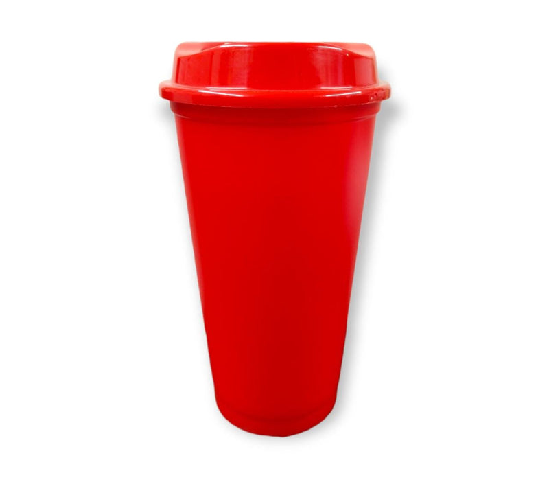 VASO CAFETERO STAR ROJO SOLIDO TAPA CAFETERA VASO DE 16 OZ