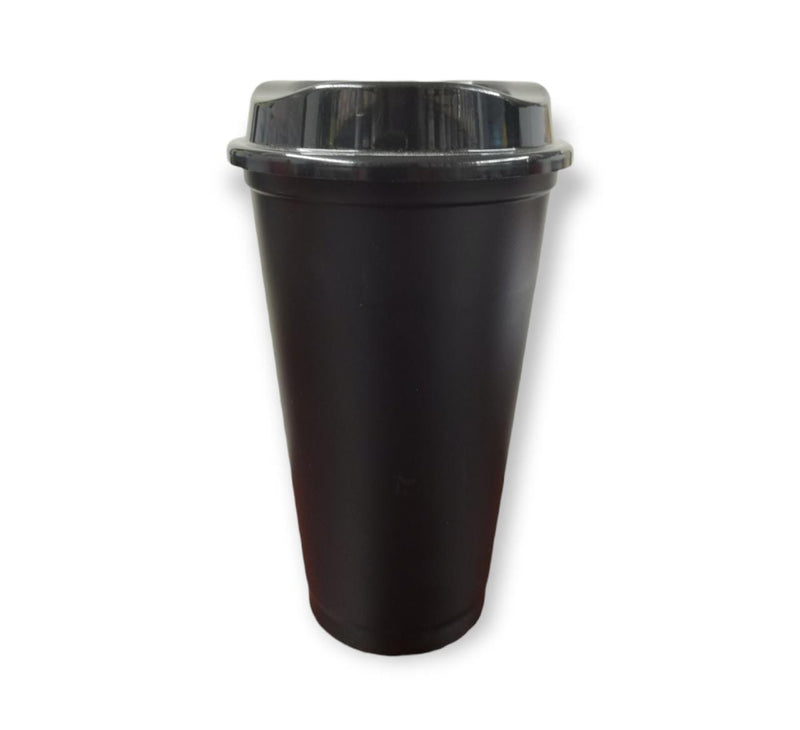 VASO CAFETERO STAR NEGRO CON TAPA CAFETERA VASO de 16 OZ