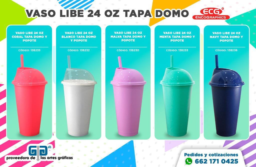 VASO LIBE 24 OZ NAVY TAPA DOMO Y POPOTE