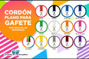 CORDON PLANO PARA GAFETE  COLOR NEGRO CON BROCHE DE SEGURIDAD PIEZA
