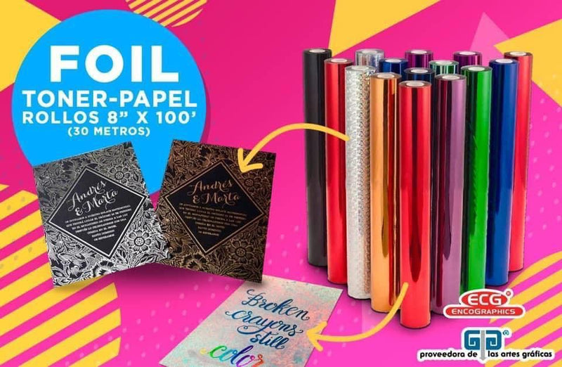 FOIL MAGENTA  8" X 100´  ROLLO TONER PAPEL ENCOGRAPHICS