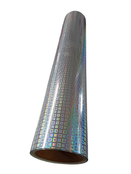 VINIL TEXTIL  STRECH MOSAICO PRISMA PLATA	50  CMS  X 1.0  MT.
