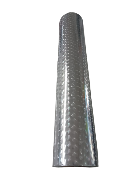 VINIL TEXTIL  STRECH MOSAICO 3D PLATA	50  CMS  X 1.0  MT.