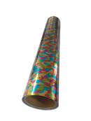 VINIL TEXTIL  FOIL METALICO CAMUFLAJE ARCOIRIS 50  CMS  X 1.0  MT.