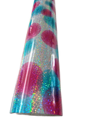 VINIL TEXTIL  HOLOGRAMA  MULTI PLATA  .50  CMS  X 1.0  MT.